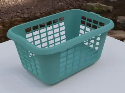 Laundry Basket  Low-poly 3D model
