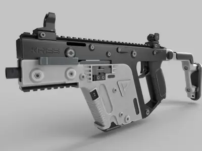 Vector Gun Low-poly 3D model purchase