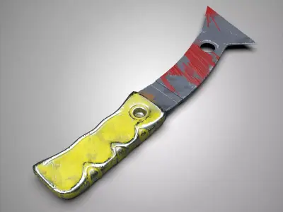 Blooded Knife Low-poly 3D model