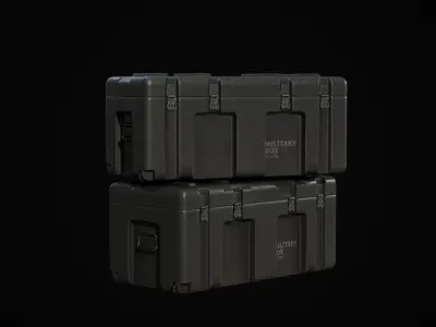 MilitaryCase military case Low-poly 3D model