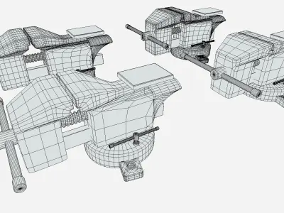 Hand Vice Low-poly 3D model
