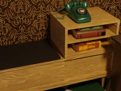 Vintage Living room 3D model