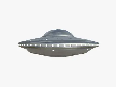 Alien Spaceship UFO B01 Steel - Sci Fi Spacecraft Design Low-poly 3D model