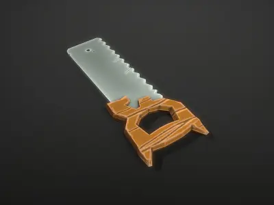 Stylized Saw Low-poly 3D model