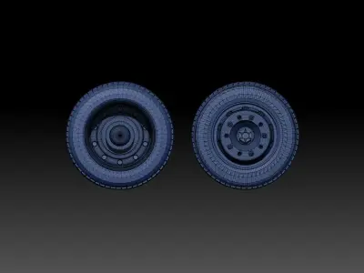 Truck wheels 3D model by federico-felici