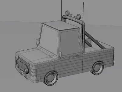 Stylized Vehicle 3D Model Free low-poly 3D model