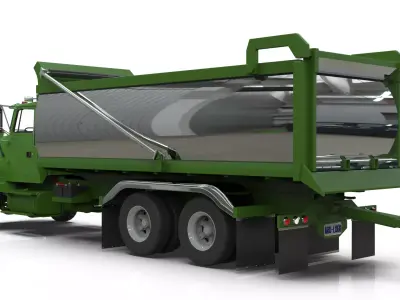 L9000 Transfer Dump Truck  6 Historical Hood Variants 3D model