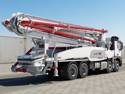  Mercedes Concrete Pump 3D model
