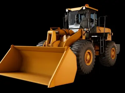 Wheel Loader  Low-poly 3D model