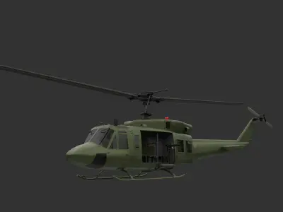 Bell 212 Helicopter  3D model
