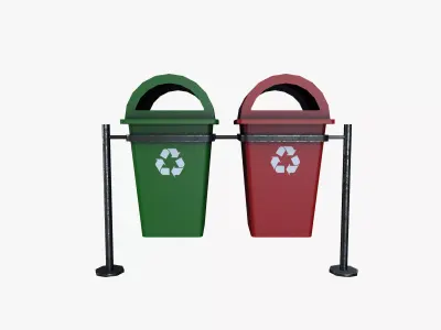 Dust bins 3D model
