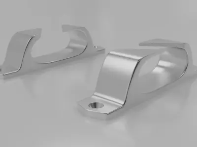Fairlead chock right and left chaumards 220 mm 3D model