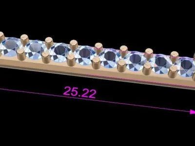 Large Diamond Bar Pendant 3D print model