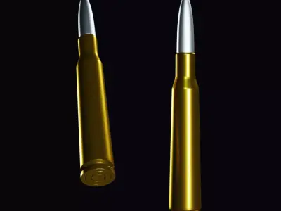 Bullet in Gold  Free 3D model