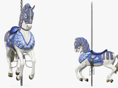  Carousel Horse in Blue 