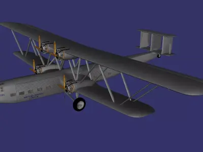 Handley Page HP 42 Low-poly 3D model