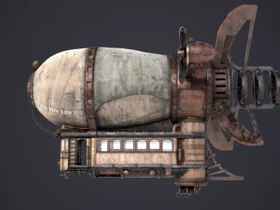 Airship 3D model by andriiyermolenko