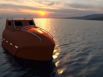 Freefall Lifeboat 3D model purchase