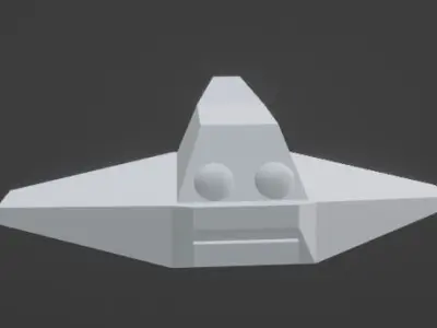 bird lowpoly spacecraft Free 3D model