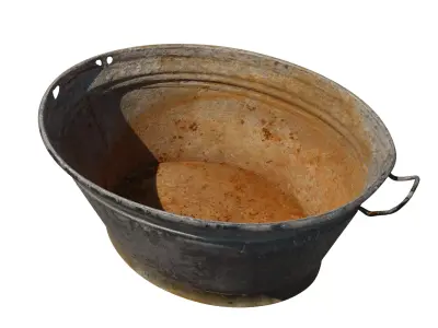 Rusty Farm Bucket 3D 3D model