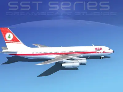 Boeing 707-320 SS Middle East Airlines 3D model
