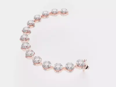 Earring kapsule ringstone 3D model