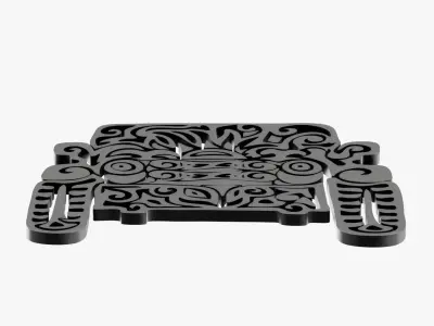Intricate Mayan Ornamental Wall Art 3D print model