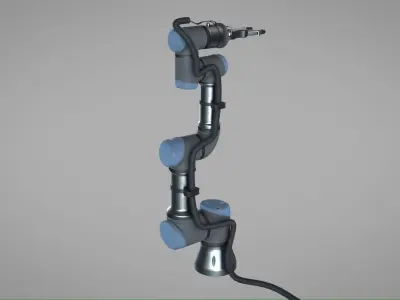 UR Industrial Robot Rigged Low-poly 3D model