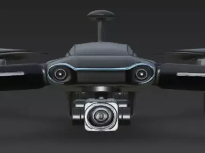 Drone 3D Model for Aerial Projects Games 3D model