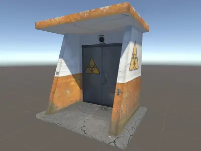 Old Bunker Radiation shielding Free low-poly 3D model