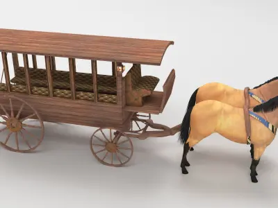 Horsebus 4K 3D model