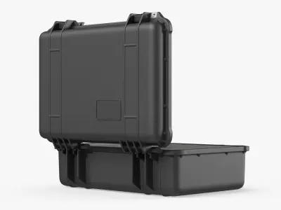 Compact Gun Case with Revolver 3D model