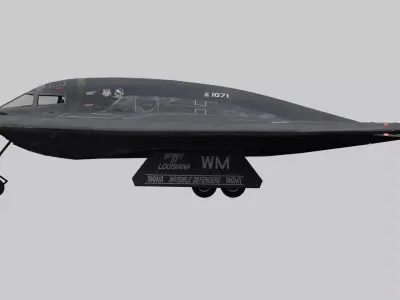 Northrop B-2 Spirit Fully-Rigged - Animated - Game Ready Low-poly 3D model