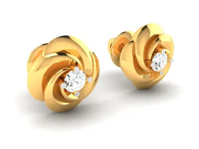 Women Earrings 3dm STL OBJ FBX Render Details 3D print model