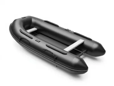 Sleek Black Raft model pack Low-poly 3D model