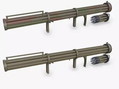 Fliegerfaust B Luftfaust Anti Tank Rocket Launcher Low-poly PBR Low-poly 3D model