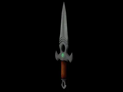Dagger HandPaint Low-poly 3D model