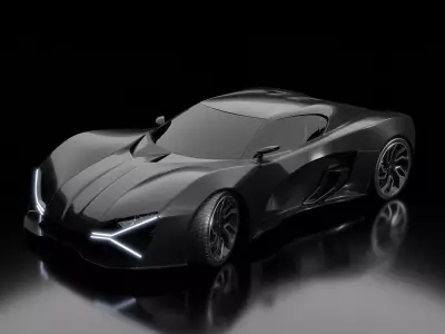 Sportcar concept Free 3D model