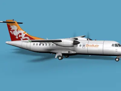ATR  ATR-42-500 Drukair 3D model
