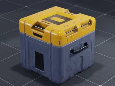 SCI-Fi Crate Game ready Free 3D model