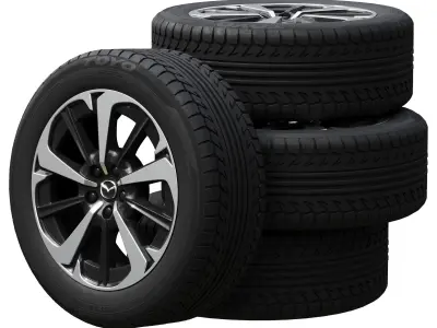 Mazda wheels 3D model by zifir3d