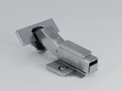 Cabinet Hydraulic Corner Cup Hinge 45 animated Low-poly 3D model Low-poly 3D model
