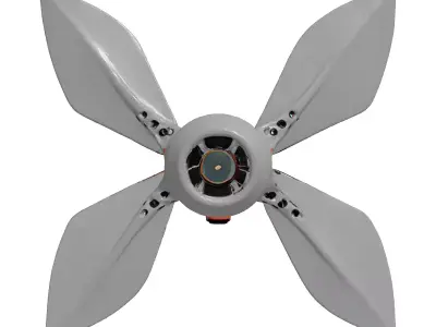 Modern Carbon Fiber Propeller Unit 3D model