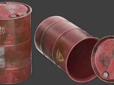 Industrial Oil Barrel 3D model
