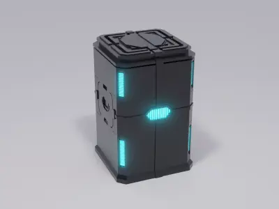 Sci-Fi Barrel 2 Low-poly 3D model