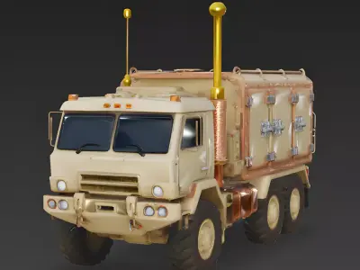 Signal-Sentry Mobile Command Truck 3D Model Low-poly 3D model
