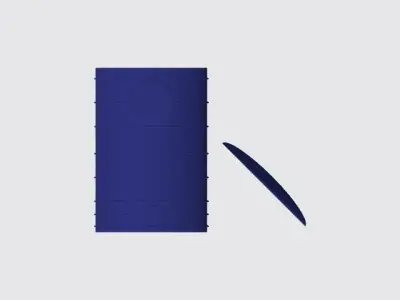 Chemical oil storage Tank  165mm 3D model