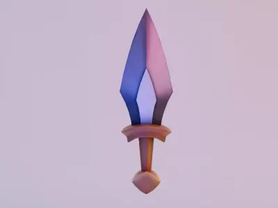 Cartoon Sword Low-poly 3D model