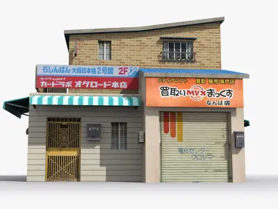 Japanese House x19 Low-poly 3D model