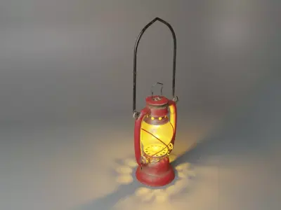 Old Dirty Lamp Low-poly 3D model